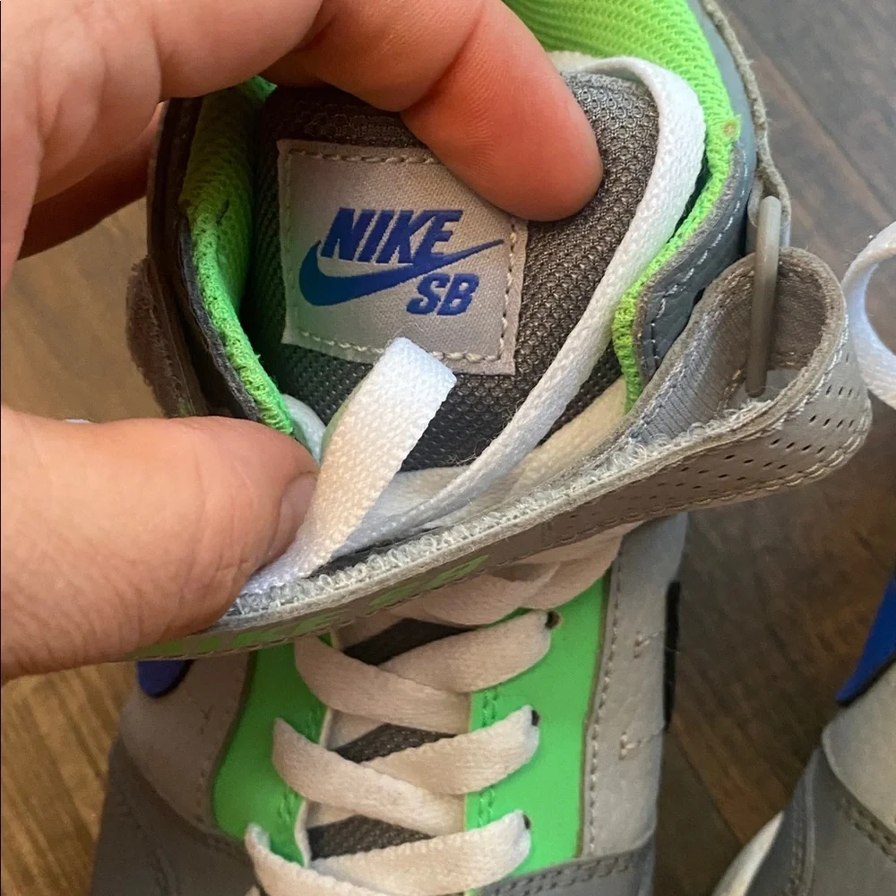 Nike SB Gray and Green High-Tops